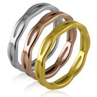 Prst prsten z nerezové oceli, Nerez, různé velikosti pro výběr & pro ženy & dutý, více barev na výběr, 3mm, Prodáno By PC