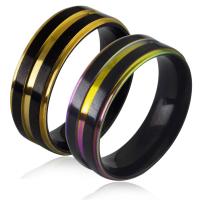 Titanium Čelik Finger Ring, različite veličine za izbor & za čovjeka, više boja za izbor, 6mm, Prodano By PC