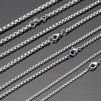 Stainless Steel Chain halskæde, Unisex & forskellig størrelse for valg, oprindelige farve, 10Strands/Bag, Solgt af Bag