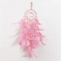 Iron Dream Catcher with Feather & PU Leather handmade fashion jewelry nickel lead & cadmium free Sold By PC