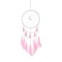 Jern Dreamcatcher, med Feather & Velveteen Cord, håndlavet, mode smykker & forskellige stilarter for valg, nikkel, bly & cadmium fri, 500x160mm, Solgt af PC