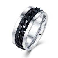 Titanium Steel Finger Ring, Donut, fashion jewelry & rotatable, 20MM, Sold By PC