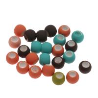 acrilico miçangas comuns com buraco grande, Mini & joias de moda & orifício grande, Mais cores pare escolha, 10x10x8mm, Buraco:Aprox 4.5mm, Aprox 500PCs/Bag, vendido por Bag