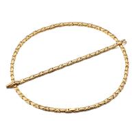 Titanstahl Mode Schmuckset, Armband & Halskette, mit Magnet, goldfarben plattiert, 2 Stück & Modeschmuck & gesundorientiert & unisex, 5.5mm, Länge:ca. 7.8 ZollInch, ca. 21.6 ZollInch, verkauft von setzen