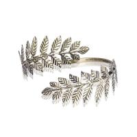 Iron Cuff Bangle, Leaf, plated, fashion jewelry & for woman, more colors for choice, nickel, lead & cadmium free, 70x55mm, Sold By PC