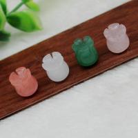 Mixed Gemstone Beads, Flower, Carved, DIY & different materials for choice, 9x10mm, Hole:Approx 1mm, 10PCs/Lot, Sold By Lot