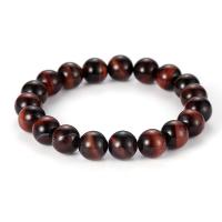 Red Tiger Eye Stone Bracelet, Round, fashion jewelry & Unisex & different size for choice, Sold Per Approx 7.48 Inch Strand