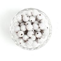 Acrylic Jewelry Beads Round injection moulding Mini & cute & DIY & with rhinestone 10mm Sold By Bag