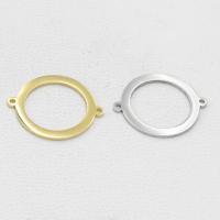Stainless Steel Connector, Donut, polished, DIY & 1/1 loop & hollow, more colors for choice, 21.05x25.43mm, Hole:Approx 1.4mm, 10PCs/Lot, Sold By Lot