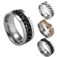acero inoxidable anillo, chapado, Joyería & unisexo & diverso tamaño para la opción, más colores para la opción, Vendido por UD