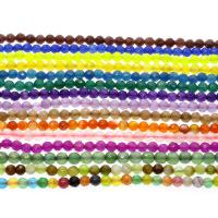Perles bijoux en pierres gemmes, pierre gemme, Rond, différents matériaux pour le choix & facettes, 4mm, Trou:Environ 1mm, Environ 93PC/brin, Vendu par Environ 14.9 pouce brin