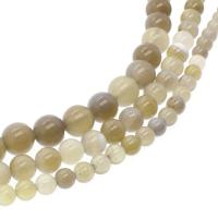 Naturlige Lace Agate perler, blonde agat, Runde, forskellig størrelse for valg, Hole:Ca. 1mm, Solgt Per Ca. 14.9 inch Strand