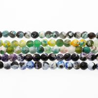 Feuerachat Perle, rund, verschiedene Größen vorhanden & facettierte, keine, Bohrung:ca. 1mm, verkauft per ca. 14.9 ZollInch Strang