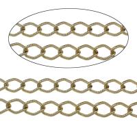 Aluminum Chains, gold color plated, rhombus chain, nickel, lead & cadmium free, 23x17x2.60mm, 100m/Bag, Sold By Bag