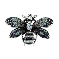 Zinc Alloy Brooches Insect plated Unisex & with rhinestone nickel lead & cadmium free 42*27mm Sold By PC