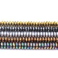 Hematit Bead, Abacus, plated, olika storlek för val & fasetterad, fler färger för val, Såld Per Ca 14.9 inch Strand