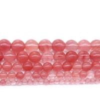 Cherry Quartz Beads, Round, fashion jewelry & DIY & different size for choice, Sold Per Approx 14.9 Inch Strand