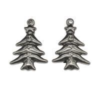 Stainless Steel Pendants, Christmas Tree, original color, 20x14x4mm, Hole:Approx 1.3mm, 50PCs/Bag, Sold By Bag