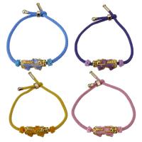 Bijoux bracelet en acier inoxydable, avec corde en nylon, Réglable & bijoux de mode & pour femme, plus de couleurs à choisir, 24x9.5mm,4.5x7mm,3mm, Vendu par Environ 6-8 pouce brin