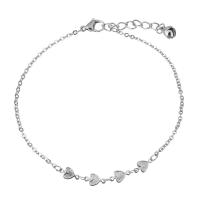 Stainless Steel Jewelry Bracelet, with 1.5Inch extender chain, Adjustable & fashion jewelry & oval chain & for woman, original color, 10x5.5mm,2mm, Sold Per Approx 9 Inch Strand