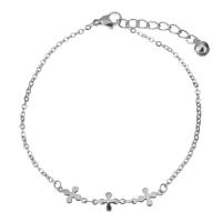 Stainless Steel Jewelry Bracelet, with 1.5Inch extender chain, Adjustable & fashion jewelry & oval chain & for woman, original color, 12.5x7.5mm,2mm, Sold Per Approx 9 Inch Strand