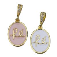 Cubic Zirconia Micro Pave Brass Pendant gold color plated fashion jewelry & micro pave cubic zirconia & enamel nickel lead & cadmium free Approx Sold By Lot