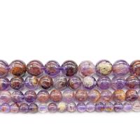 Purple Phantom Quartz Beads, Round, different size for choice, Hole:Approx 1mm, Sold Per Approx 14.9 Inch Strand