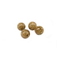 Gold Foil Beads with Resin Round golden Approx 1mm Approx Sold By Bag