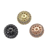 Rhinestone Brass Beads, Round, plated, DIY & with rhinestone, more colors for choice, nickel, lead & cadmium free, 9x5mm, Hole:Approx 1.3mm, 20PCs/Bag, Sold By Bag