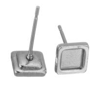 Stainless Steel Earring Stud Component 304 Stainless Steel polished original color 0.5mm Sold By Bag