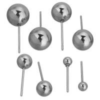 Stainless Steel Earring Stud Component 304 Stainless Steel polished original color Sold By Bag