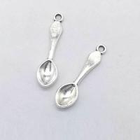 Tibetan Style Pendants, Spoon, antique silver color plated, nickel, lead & cadmium free, 26x7x1.60mm, Hole:Approx 1mm, 100PCs/Bag, Sold By Bag