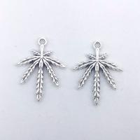 Zinc Alloy Leaf Pendants antique silver color plated vintage & fashion jewelry & DIY nickel lead & cadmium free Approx 1mm Sold By Bag
