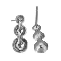Stainless Steel Earring Stud Component 304 Stainless Steel polished durable & DIY original color 0.5mm 3mm 4mm 5mm Sold By Bag