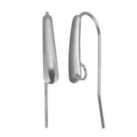 Stainless Steel Hook Earwire 304 Stainless Steel polished DIY & with loop original color 0.5mm Approx 2.5mm Sold By Bag