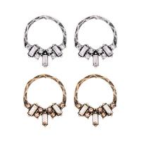 Zinc Alloy Stud Earring plated for woman & with rhinestone & snakeskin pattern 34*28mm Sold By Bag