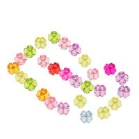 Perles acryliques transparentes, Acrylique, Trèfle à quatre feuilles, bijoux de mode & DIY, couleurs mélangées, 11*6mm, Trou:Environ 1mm, Environ 1100PC/sac, Vendu par sac