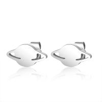 Stainless Steel Stud Earrings, Globe, plated, for woman, more colors for choice, 5.5x10mm, 2Pairs/Lot, Sold By Lot