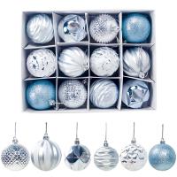 PVC Plastic Christmas Hanging Ornaments, injection moulding, 12 pieces & Christmas Design & DIY, more colors for choice, 55mm, Sold By Box
