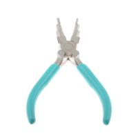 Stainless Steel Needle Nose Plier, with Plastic, portable & durable, skyblue, 152x81x10mm, Sold By PC