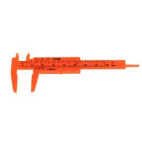 Vernier Caliper, Plastic, Bærbare & Bæredygtig, rødligorange, 107x45x4mm, Solgt af PC