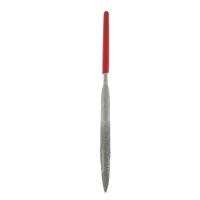 Stainless Steel Needle File, with Plastic, portable & durable, red, 140x3x3mm, Sold By PC