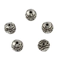 Tibetan Style Jewelry Beads, antique silver color plated, DIY, 7.2x7.7mm, Hole:Approx 1.2mm, Approx 90PCs/Bag, Sold By Bag