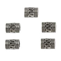 Tibetan Style European Beads, Column, antique silver color plated, DIY, 9x6.8mm, Hole:Approx 3.8mm, Approx 76PCs/Bag, Sold By Bag