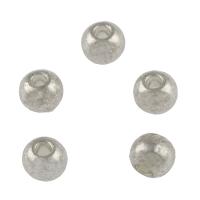 Tibetan Style Jewelry Beads, Round, platinum color plated, DIY, 5x5.8mm, Hole:Approx 1.6mm, Approx 200PCs/Bag, Sold By Bag