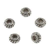 Zink Alloy Spacer Pärlor, antik silver pläterad, DIY, 2.3x4.1mm, Hål:Ca 1.6mm, Ca 1000PC/Bag, Säljs av Bag