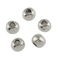 Tibetan Style Jewelry Beads, Round, platinum color plated, DIY, 3x3.8mm, Hole:Approx 1.4mm, Approx 571PCs/Bag, Sold By Bag