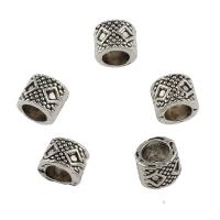 Tibetan Style Jewelry Beads, Column, antique silver color plated, DIY, 5.8x6.9mm, Hole:Approx 4mm, Approx 142PCs/Bag, Sold By Bag