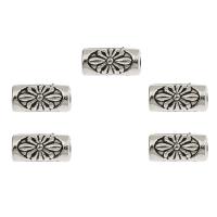 Zinc Alloy Jewelry Beads Column antique silver color plated DIY Approx 1.5mm Approx Sold By Bag