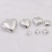 Stainless Steel Heart Pendants plated Mini & DIY original color Sold By Bag